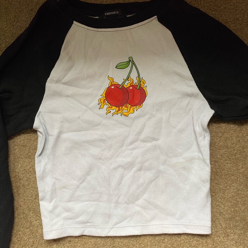 Forever 21 long sleeve crop top